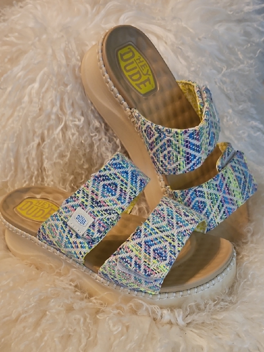 Hey Dude Women's Multicolor Delray Surf Baja Sandals Size 7